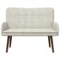 Preview: 2-Sitzer Sofa Creme 115 x 61 x 87 cm Samt