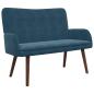 Preview: 2-Sitzer Sofa Blau 115 x 61 x 87 cm Samt