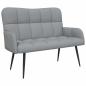 Preview: 2-Sitzer Sofa Hellgrau 115 x 61 x 87 cm Stoff