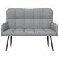 Preview: 2-Sitzer Sofa Hellgrau 115 x 61 x 87 cm Stoff