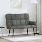 Preview: ARDEBO.de - 2-Sitzer Sofa Dunkelgrau 115 x 61 x 87 cm Stoff