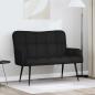 Preview: ARDEBO.de - 2-Sitzer Sofa Schwarz 115 x 61 x 87 cm Stoff