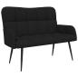 Preview: 2-Sitzer Sofa Schwarz 115 x 61 x 87 cm Stoff