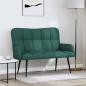Preview: ARDEBO.de - 2-Sitzer Sofa Dunkelgrün 115 x 61 x 87 cm Stoff