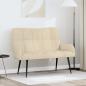 Preview: ARDEBO.de - 2-Sitzer Sofa Creme 115 x 61 x 87 cm Stoff