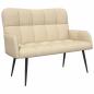 Preview: 2-Sitzer Sofa Creme 115 x 61 x 87 cm Stoff
