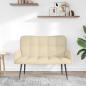 Preview: 2-Sitzer Sofa Creme 115 x 61 x 87 cm Stoff