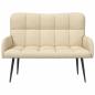Preview: 2-Sitzer Sofa Creme 115 x 61 x 87 cm Stoff