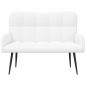 Preview: 2-Sitzer Sofa Weiß 115 x 61 x 87 cm Stoff