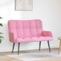Preview: ARDEBO.de - 2-Sitzer Sofa Rosa 115 x 61 x 87 cm Stoff