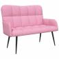 Preview: 2-Sitzer Sofa Rosa 115 x 61 x 87 cm Stoff