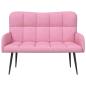 Preview: 2-Sitzer Sofa Rosa 115 x 61 x 87 cm Stoff