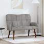 Preview: ARDEBO.de - 2-Sitzer Sofa Hellgrau 115 x 61 x 87 cm Samt