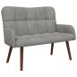Preview: 2-Sitzer Sofa Hellgrau 115 x 61 x 87 cm Samt