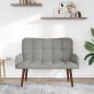 Preview: 2-Sitzer Sofa Hellgrau 115 x 61 x 87 cm Samt