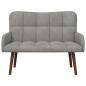 Preview: 2-Sitzer Sofa Hellgrau 115 x 61 x 87 cm Samt
