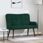 Preview: ARDEBO.de - 2-Sitzer Sofa Dunkelgrün 115 x 61 x 87 cm Samt