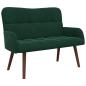 Preview: 2-Sitzer Sofa Dunkelgrün 115 x 61 x 87 cm Samt