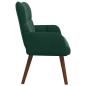 Preview: 2-Sitzer Sofa Dunkelgrün 115 x 61 x 87 cm Samt