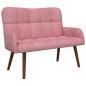 Preview: 2-Sitzer Sofa Rosa 115 x 61 x 87 cm Samt