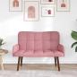 Preview: 2-Sitzer Sofa Rosa 115 x 61 x 87 cm Samt