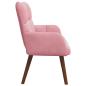Preview: 2-Sitzer Sofa Rosa 115 x 61 x 87 cm Samt
