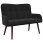 Preview: 2-Sitzer Sofa Schwarz 115 x 61 x 87 cm Samt
