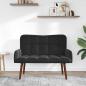Preview: 2-Sitzer Sofa Schwarz 115 x 61 x 87 cm Samt
