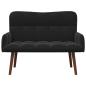 Preview: 2-Sitzer Sofa Schwarz 115 x 61 x 87 cm Samt