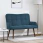 Preview: ARDEBO.de - 2-Sitzer Sofa Blau 115 x 61 x 87 cm Samt