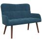 Preview: 2-Sitzer Sofa Blau 115 x 61 x 87 cm Samt