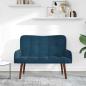 Preview: 2-Sitzer Sofa Blau 115 x 61 x 87 cm Samt