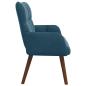 Preview: 2-Sitzer Sofa Blau 115 x 61 x 87 cm Samt