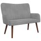 Preview: 2-Sitzer Sofa Hellgrau 115 x 61 x 87 cm Samt