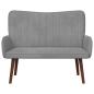 Preview: 2-Sitzer Sofa Hellgrau 115 x 61 x 87 cm Samt