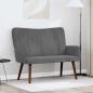 Preview: ARDEBO.de - 2-Sitzer Sofa Dunkelgrau 115 x 61 x 87 cm Samt