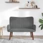 Preview: 2-Sitzer Sofa Dunkelgrau 115 x 61 x 87 cm Samt