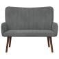 Preview: 2-Sitzer Sofa Dunkelgrau 115 x 61 x 87 cm Samt