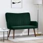 Preview: ARDEBO.de - 2-Sitzer Sofa Dunkelgrün 115 x 61 x 87 cm Samt
