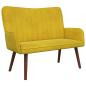 Preview: 2-Sitzer Sofa Gelb 115 x 61 x 87 cm Samt