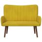 Preview: 2-Sitzer Sofa Gelb 115 x 61 x 87 cm Samt