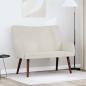 Preview: ARDEBO.de - 2-Sitzer Sofa Creme 115 x 61 x 87 cm Samt