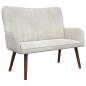 Preview: 2-Sitzer Sofa Creme 115 x 61 x 87 cm Samt