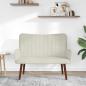 Preview: 2-Sitzer Sofa Creme 115 x 61 x 87 cm Samt