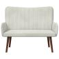 Preview: 2-Sitzer Sofa Creme 115 x 61 x 87 cm Samt