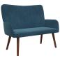 Preview: 2-Sitzer Sofa Blau 115 x 61 x 87 cm Samt
