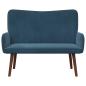 Preview: 2-Sitzer Sofa Blau 115 x 61 x 87 cm Samt