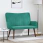 Preview: ARDEBO.de - 2-Sitzer Sofa Türkis 115 x 61 x 87 cm Samt