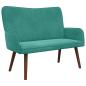 Preview: 2-Sitzer Sofa Türkis 115 x 61 x 87 cm Samt