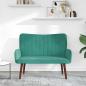Preview: 2-Sitzer Sofa Türkis 115 x 61 x 87 cm Samt